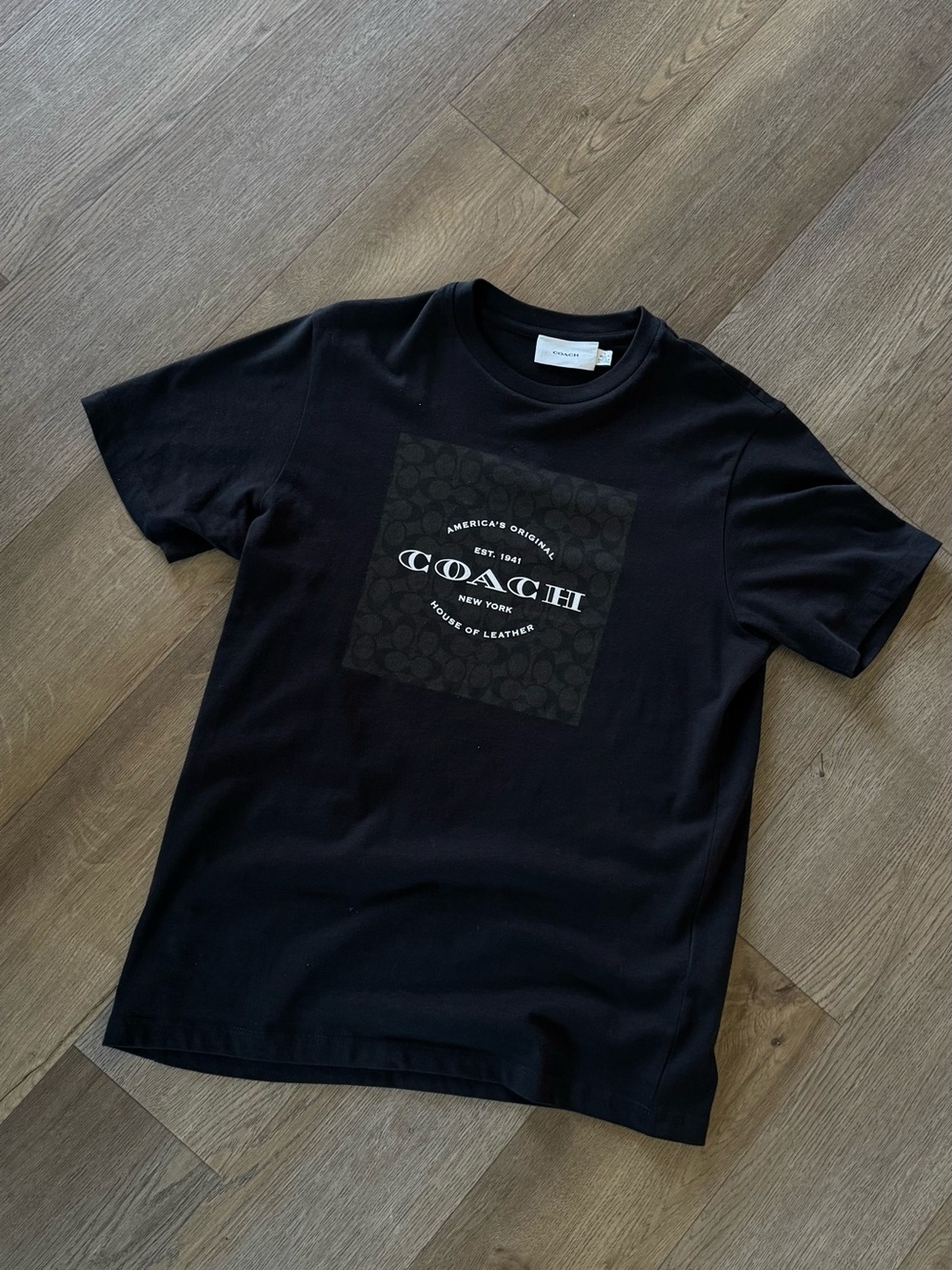 Coach Black Graphic Logo Short Sleeve Tee